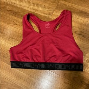 Puma fit mid impact women sport bra size L Dark Pink